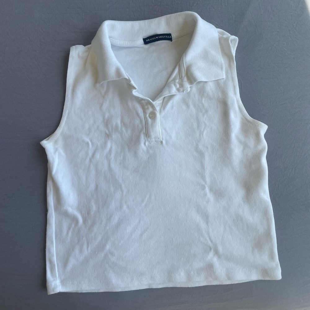 BRANDY WHITE COLLAR TANK